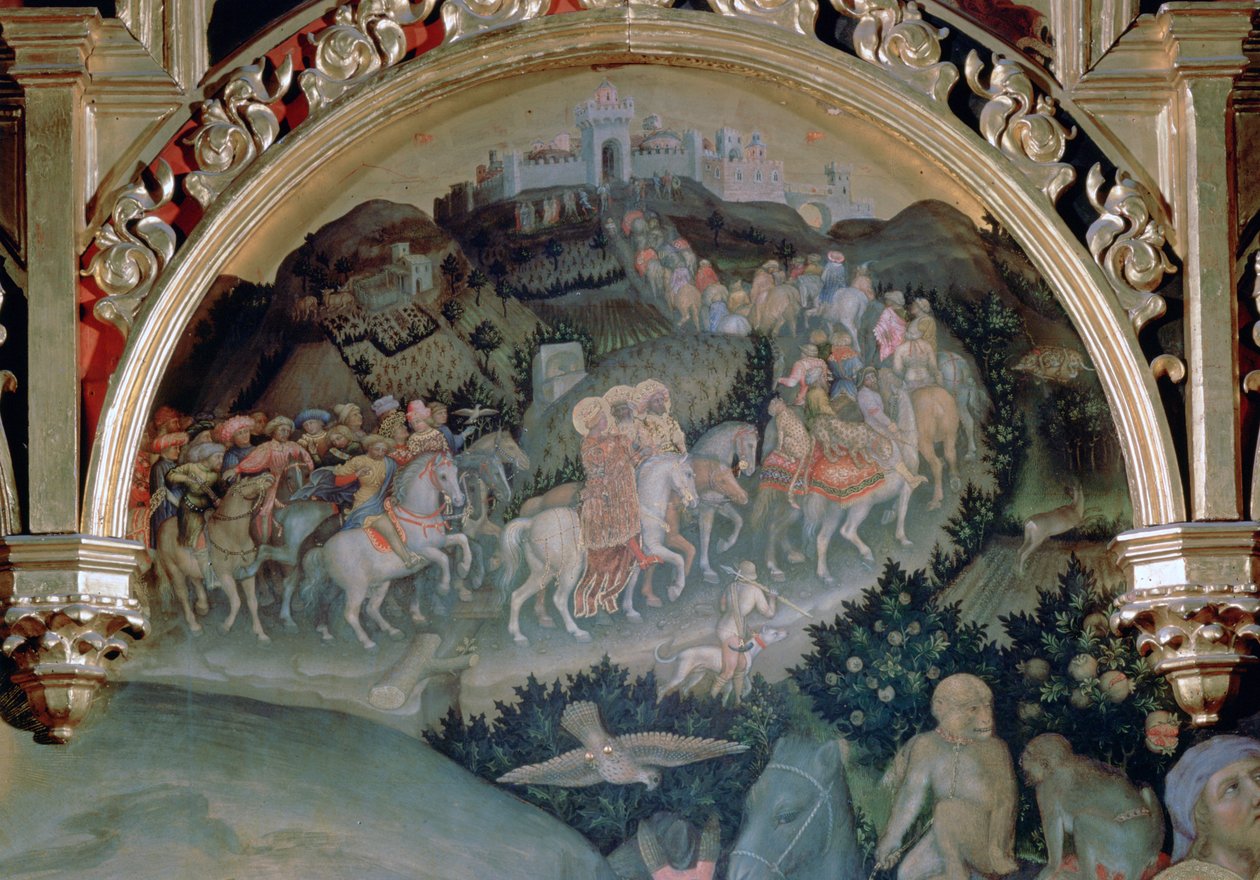 العشق من المجوس Strozzi Altarpiece ، التفاصيل ، 1423 بواسطة غير اليهود دا فابريانو