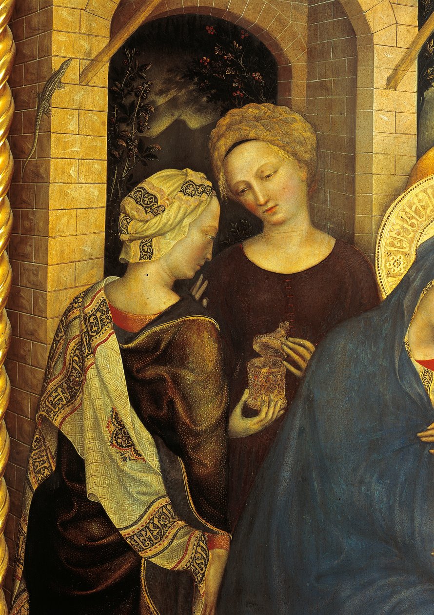 Adoration of the Magi detail of servants بواسطة غير اليهود دا فابريانو