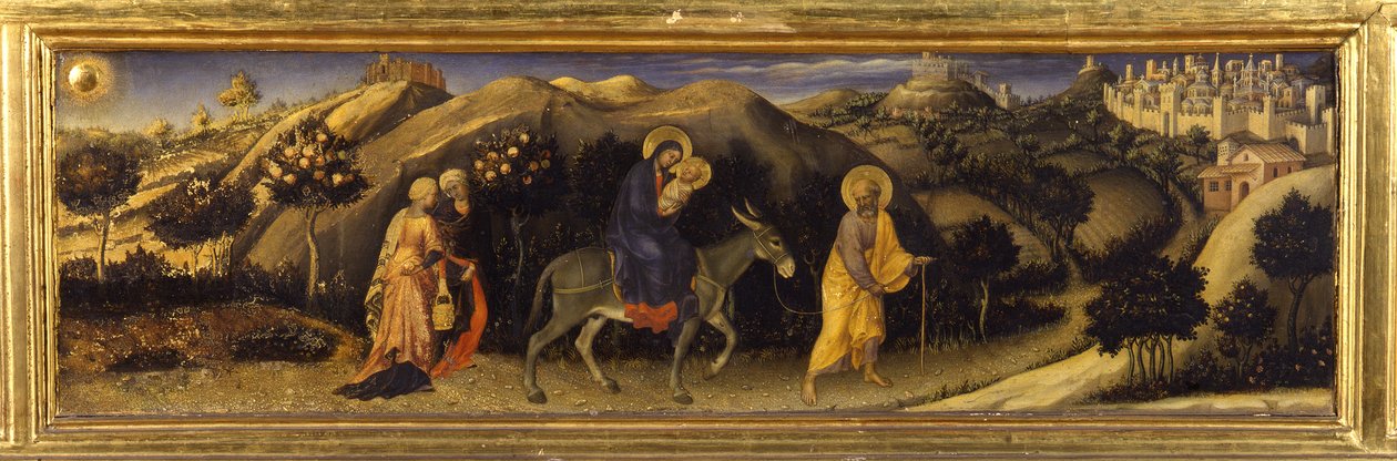 رحلة إلى مصر (Predella of the Magi، Pala Strozzi) بواسطة غير اليهود دا فابريانو