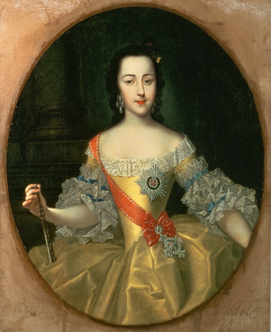 صورة الدوقة الكبرى Yekatrina Alexeyevna ، في وقت لاحق كاترين الثانية ، c.1745 بواسطة جورج كريستوف جروث