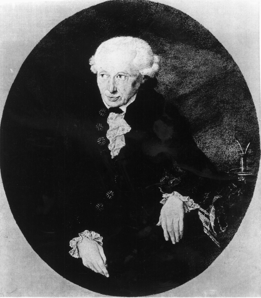 صورة لإيمانويل كانط (1724-1804) ، نشرها F. Bruckmann، 1905 (mezzotint) بواسطة جورج دوبلر