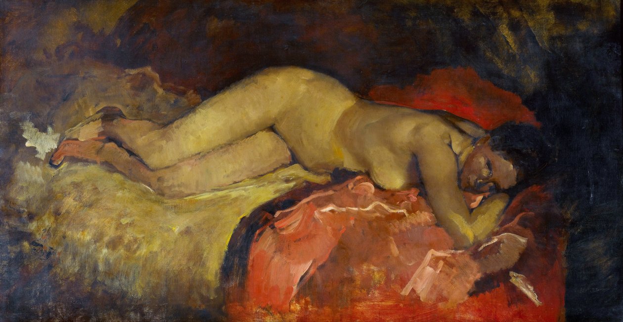 "نو لانج" (عارية مستلقية) لوحة لجورج هندريك برايتنر (1857-1923) - كاليفورنيا 1887 - زيت على قماش - خافت 134x224،5 سم Gemeentemuseum Den Haag (لاهاي) هولندا بواسطة جورج هندريك بريتنر
