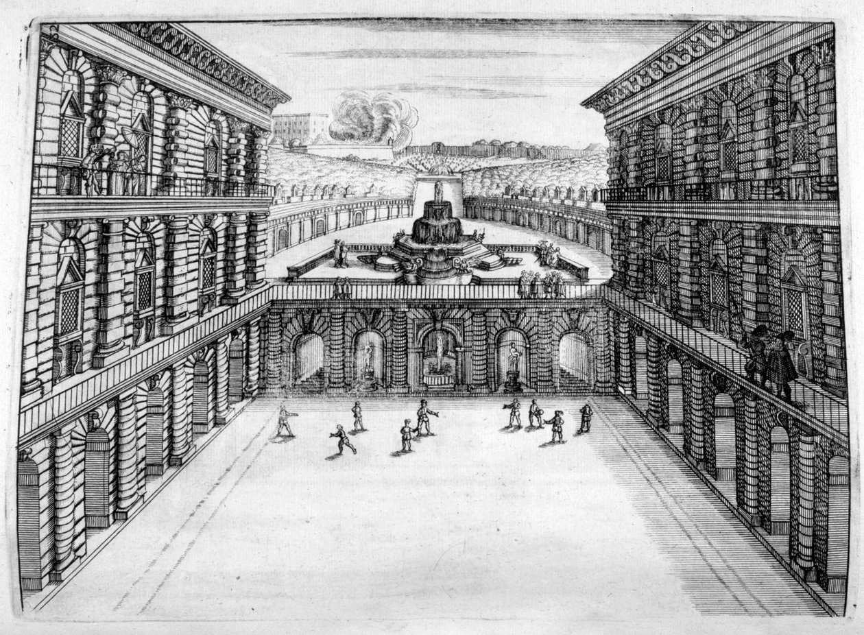 شاتو وتصميم الحديقة ، 1664 بواسطة جورج أندرياس بوكلر