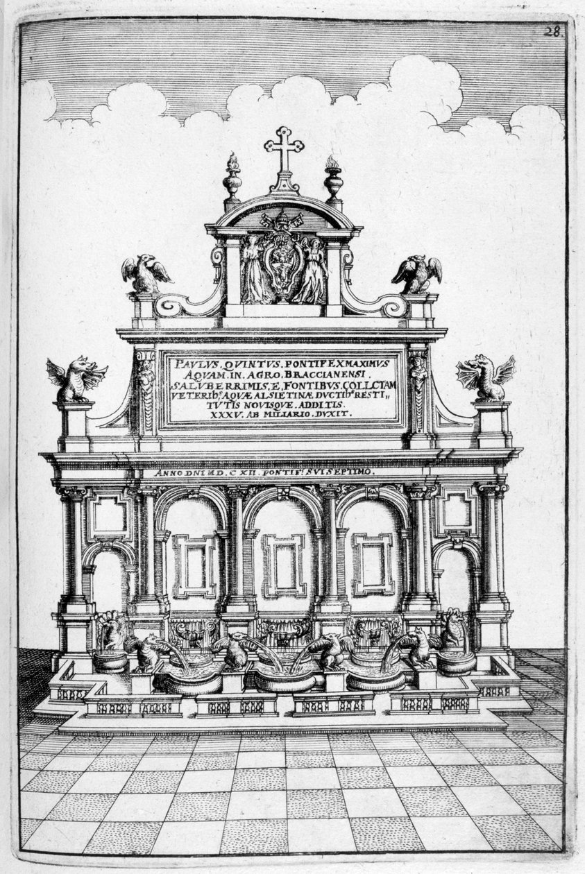 تصميم نافورة ، 1664 بواسطة جورج أندرياس بوكلر