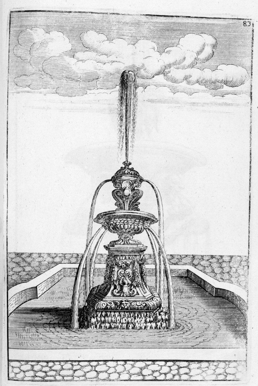 تصميم نافورة ، 1664 بواسطة جورج أندرياس بوكلر