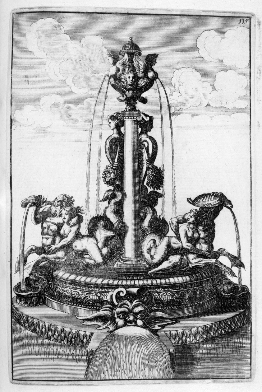 تصميم نافورة ، 1664 بواسطة جورج أندرياس بوكلر
