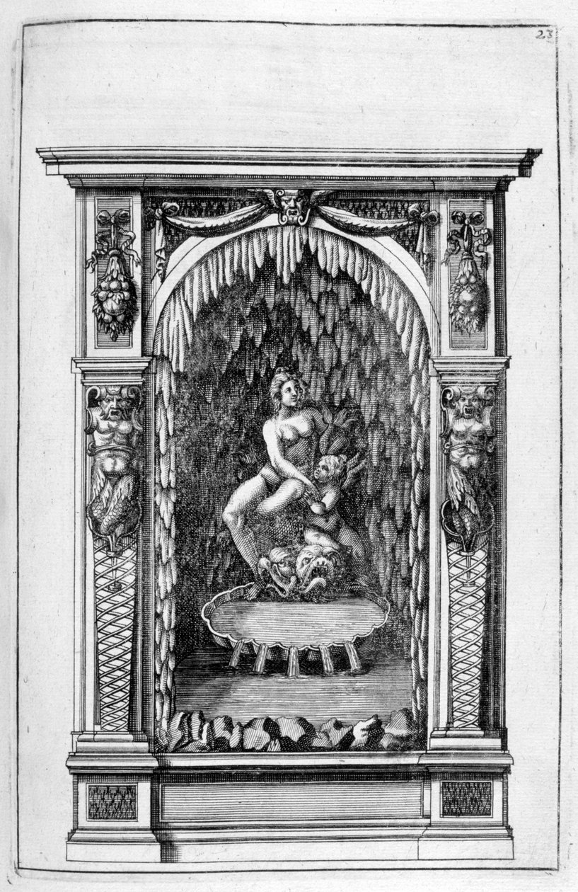 نافورة ، تصميم المغارة ، 1664. بواسطة جورج أندرياس بوكلر