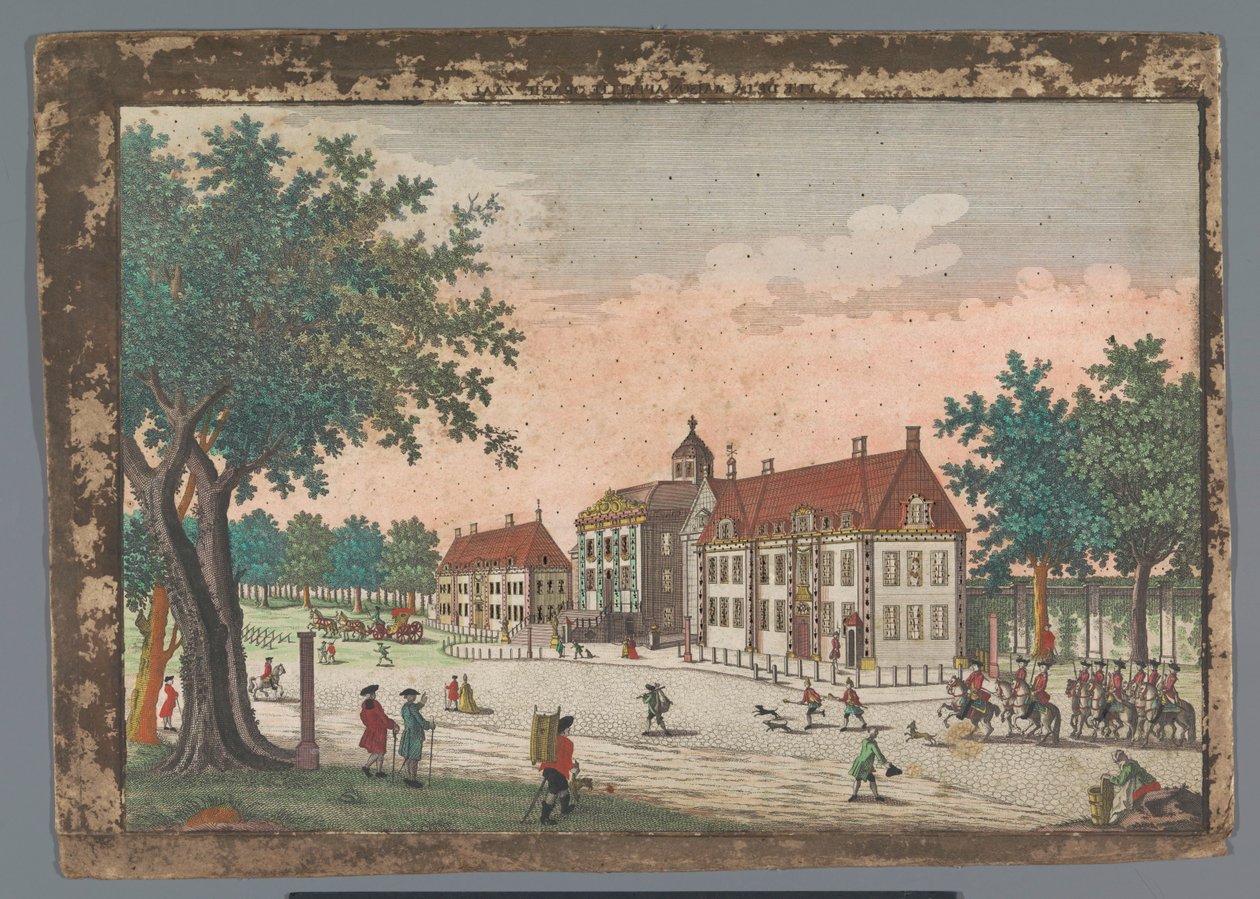 منظر لقصر هويس تن بوش في لاهاي Gesicht des Lust-Hausses Oranje Zaal (العنوان على الكائن) لاهاي (عنوان المسلسل) بواسطة جورج بالتازار بروبست
