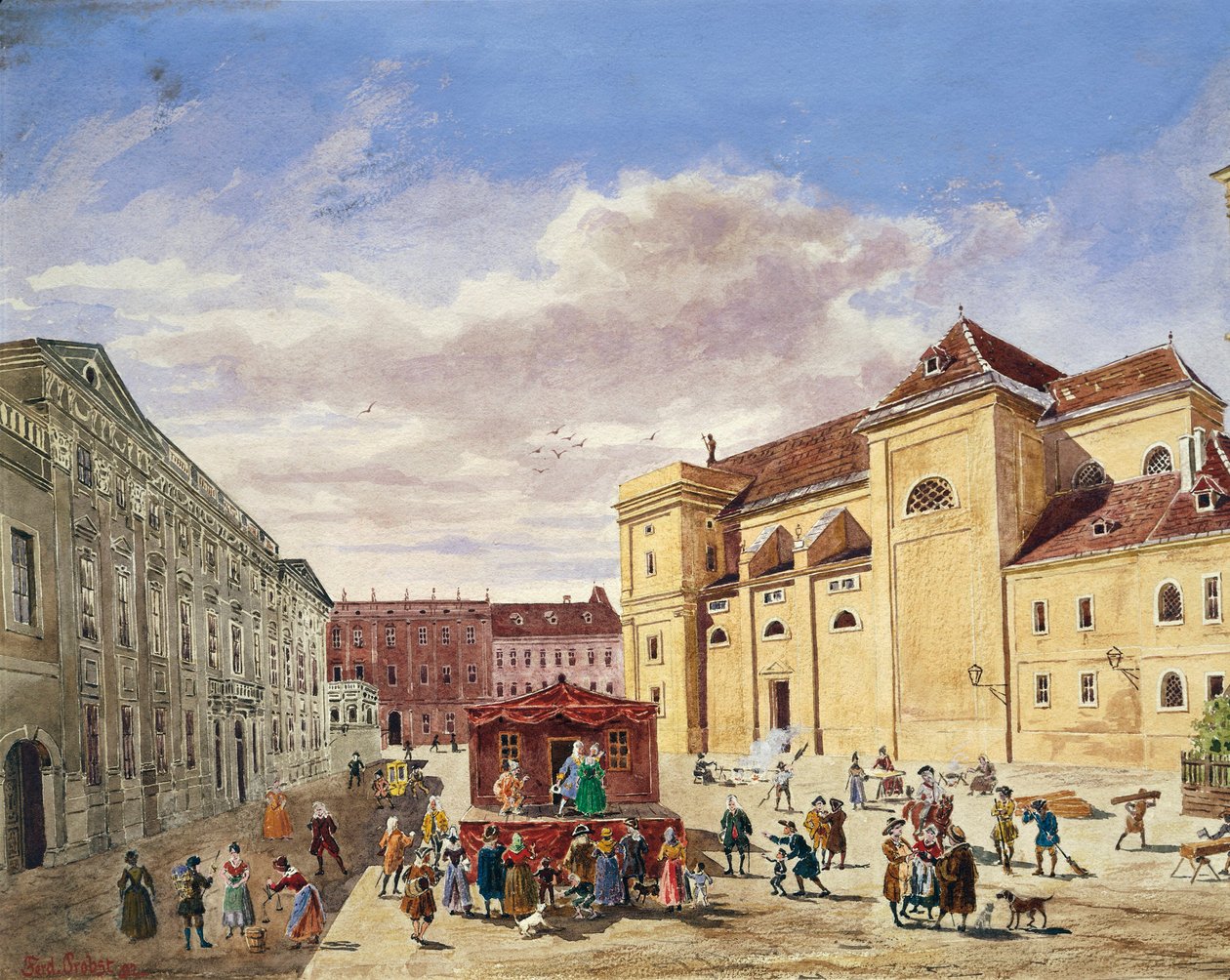 View of Freyung, Vienna بواسطة جورج بالتازار بروبست