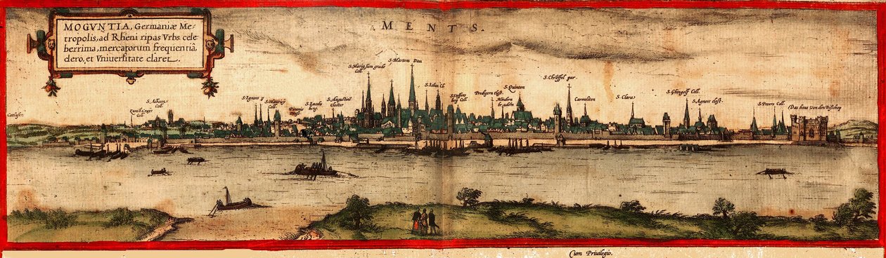 منظر لماينز ، 1572 بواسطة جورج براون وفرانز هوغنبرغ