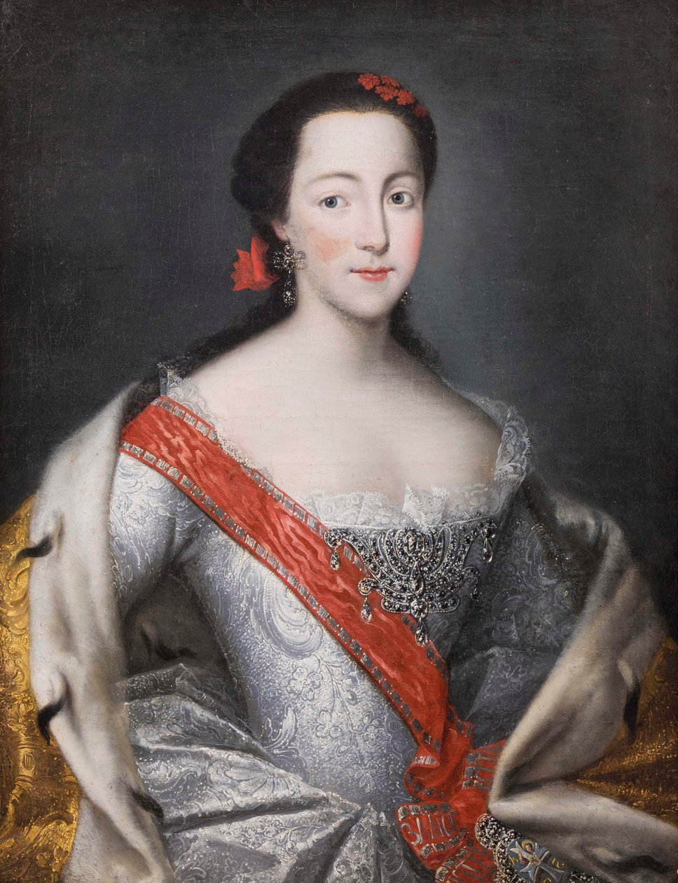 صورة الإمبراطورة كاثرين الثانية 1729-1796 ، 1750. بواسطة جورج كريستوف جروث