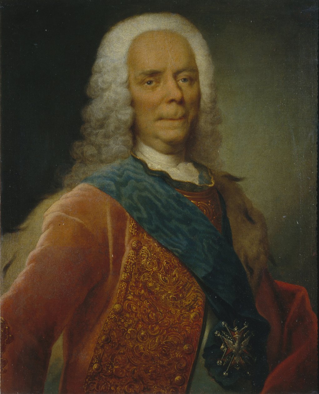 صورة للأمير فاسيلي فلاديميروفيتش دولغوروكوف 1667-1746 ، قبل 1746 بواسطة جورج كريستوف جروث