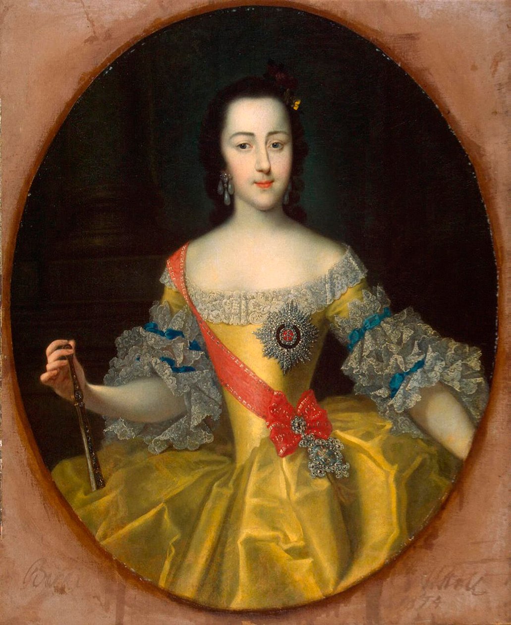 صورة للدوقة الكبرى إيكاترينا ألكسييفنا ، 1729-1796 ، 1745. بواسطة جورج كريستوف جروث