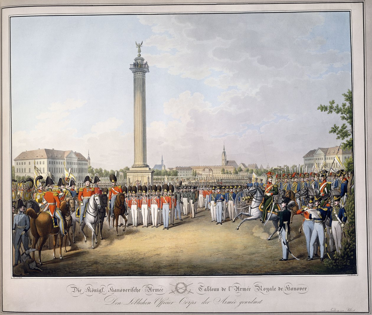 Tableau de l "Armee Royale de Hanover ، من" Tableau des Armees de l "Europe" ، بقلم Luwig Von Kleist ، حوالي 1828-1845 بواسطة جورج إيمانويل أوبيتز