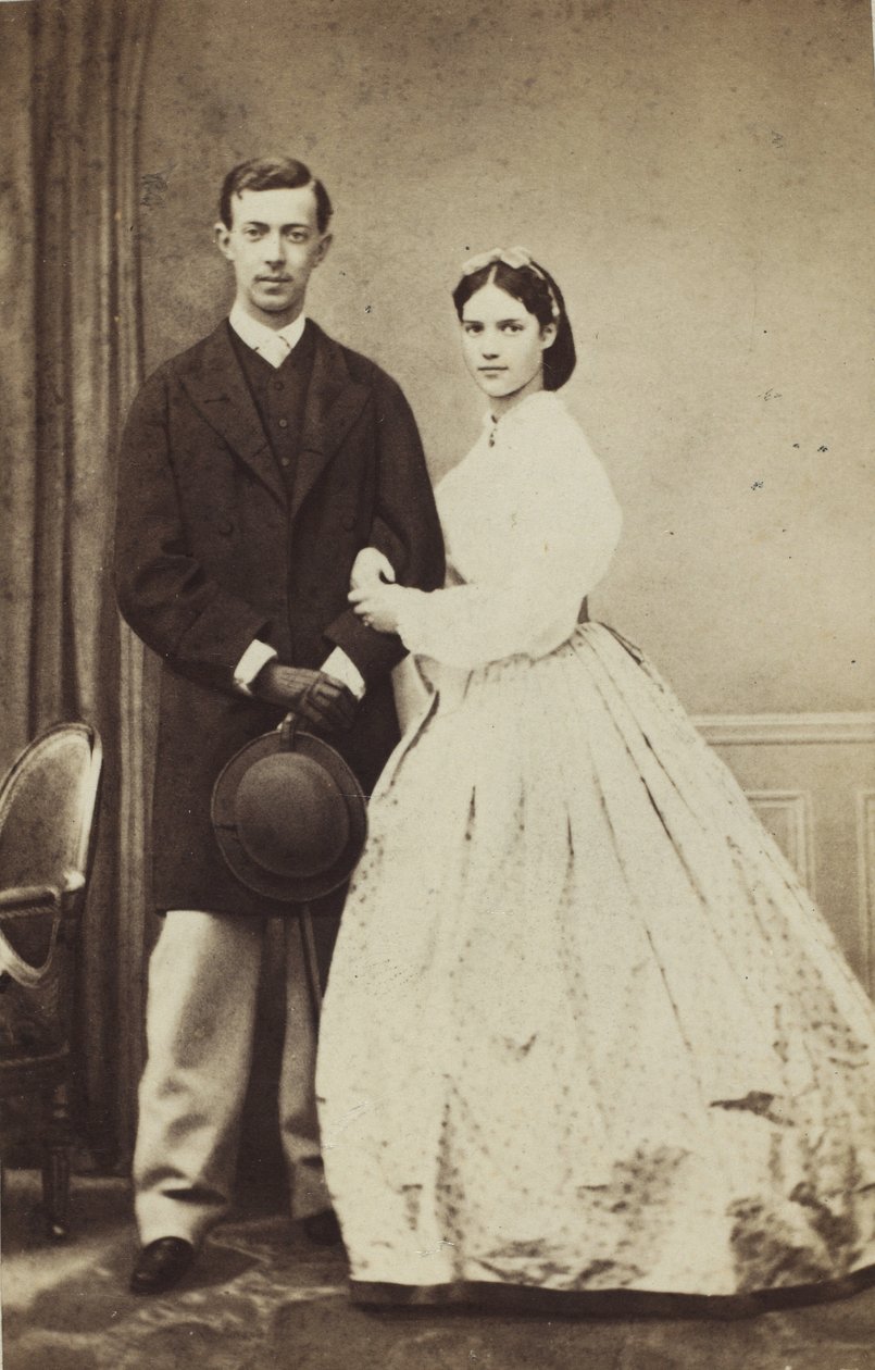 صورة لدوق روسيا الأكبر نيكولاس ألكساندروفيتش 1843-1865 والأميرة داجمارك ، 1864. بواسطة جورج اميل هانسن