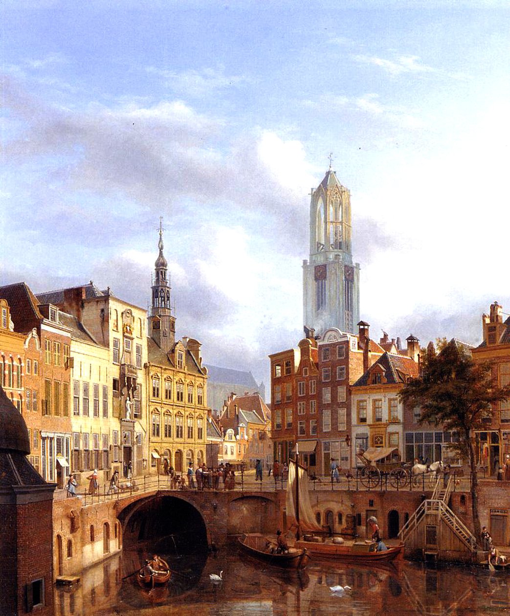 أوتريخت مع Oudegracht ، 1827 زيت على قماش بواسطة جورج جيليس فان هانين