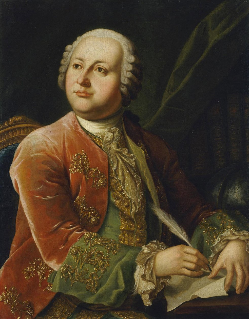 صورة ميخائيل لومونوسوف (ميخائيل فاسيليفيتش لومونوسوف) (1711-1765) على قدم المساواة ، النصف الثاني من القرن الثامن عشر. d