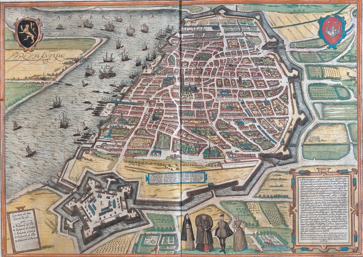 أنتويرب، بلجيكا بواسطة جورج وهوجنبرج فرانز (1535-90) براون