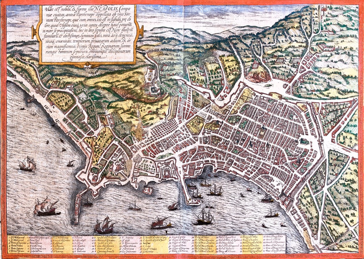 نابولي، إيطاليا بواسطة جورج وهوجنبيرج فرانز (1535-90) براون