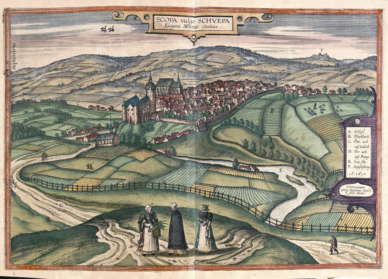 Zschopau ، ساكسونيا ، ألمانيا (النقش بواسطة فرانس