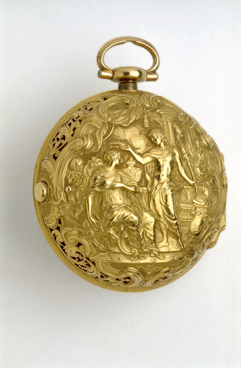 ساعة أسطوانة بإطار زوجي ذهبي مع تكرار ربع سنوي بواسطة جورج جراهام ، 1744 (ذهبي) (انظر أيضًا 1217830) بواسطة جورج ، موسر ، جورج مايكل وورد ، جون جراهام