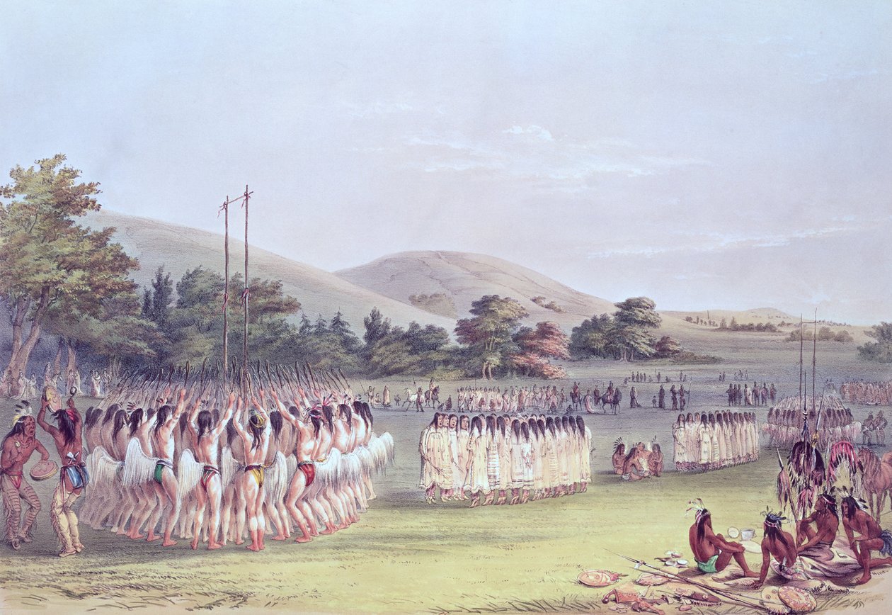 رقص تشوكتاو بالكرة ، 1834-1835 بواسطة جورج كاتلين