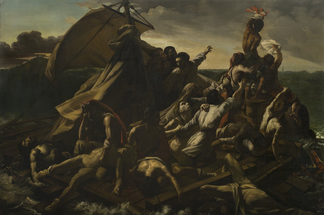 طوف ميدوسا ، بعد ثيودور جيريكولت ، 1830 (زيت على الكتان) بواسطة جورج كوك
