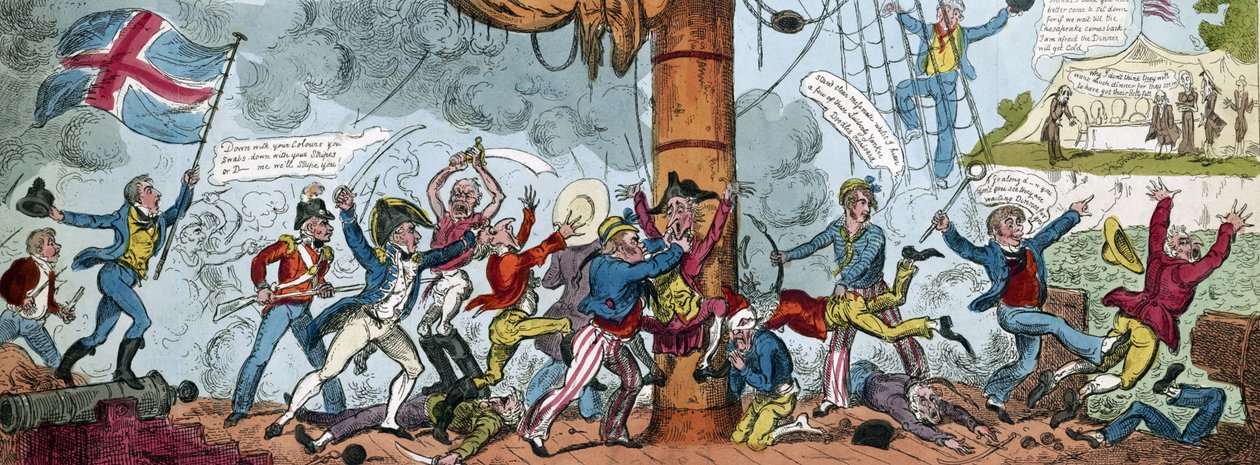 كارتون يصور حفلة داخلية بريطانية ، 1813 بواسطة جورج كروكشانك