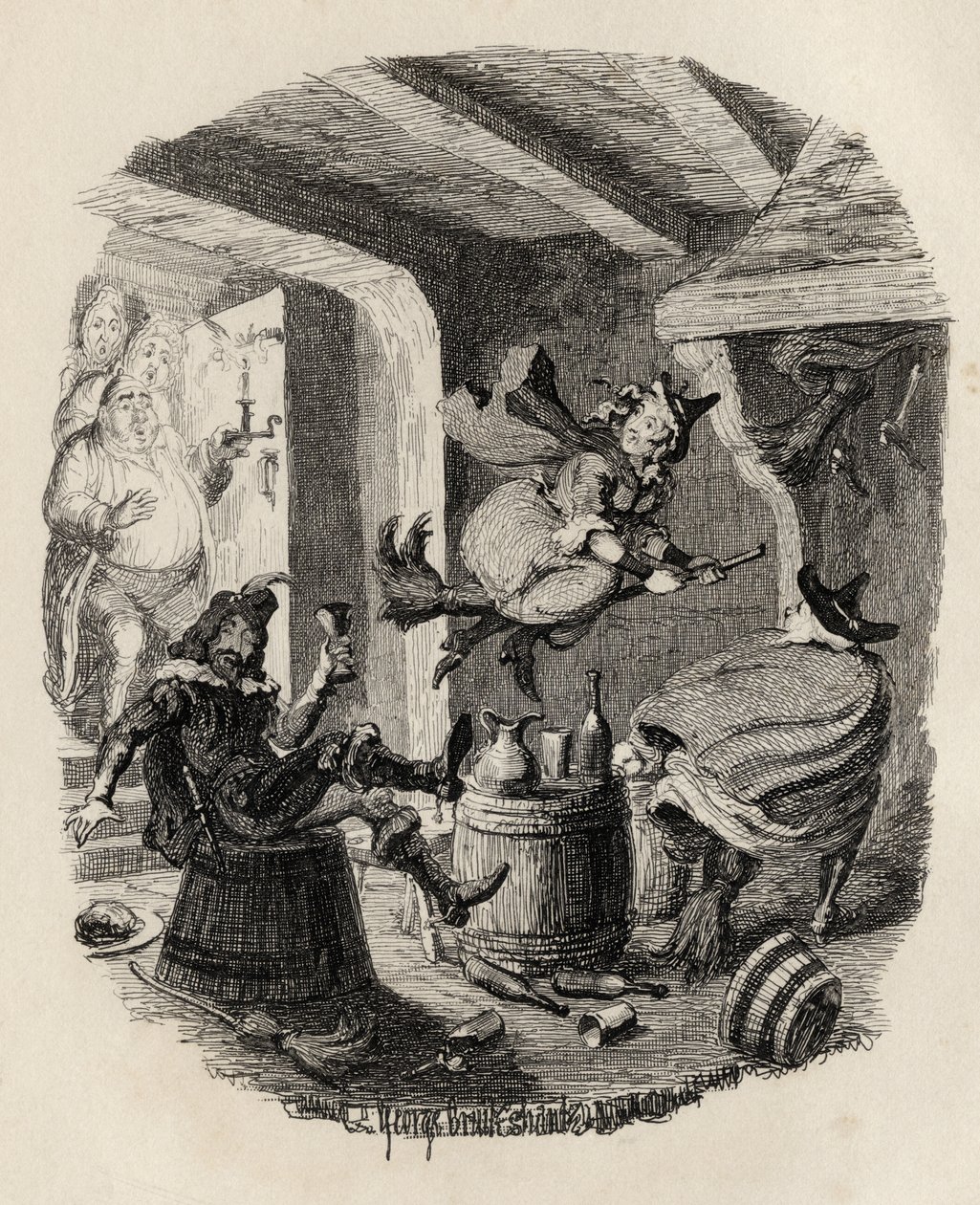 قصة Grandpapa ، أو The Witches &39;Frolic ، من "The Ingoldsby Legends" بقلم توماس إنغولدسبي ، نشرها ريتشارد بينتلي أوند سون ، 1887 بواسطة جورج كروكشانك