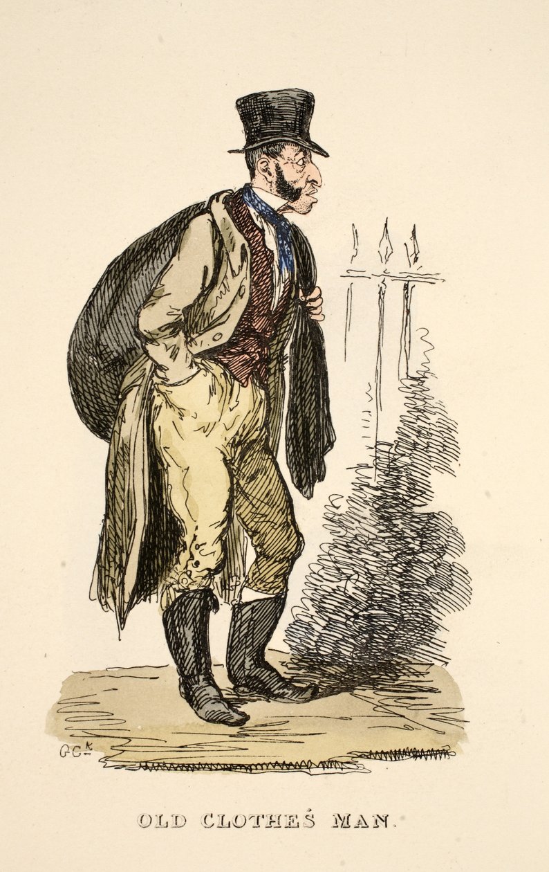 رجل يبلغ من العمر ملابس من مجلة جيب The Gentleman ، الحانة. 1827 (نقش يدوي) بواسطة جورج كروكشانك
