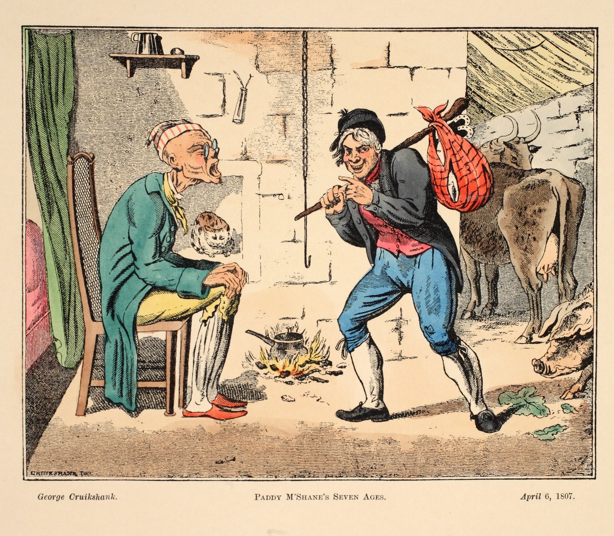سبع عصور بادي مشين ، حانة. 1807 (نقش يدوي) بواسطة جورج كروكشانك