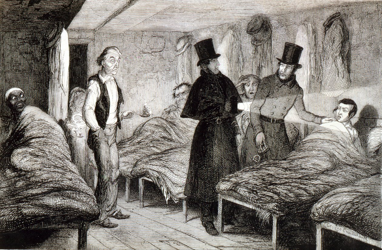 اعتقال الصبي ، اللوحة 4 من "أطفال السكران" ، 1848 بواسطة جورج كروكشانك