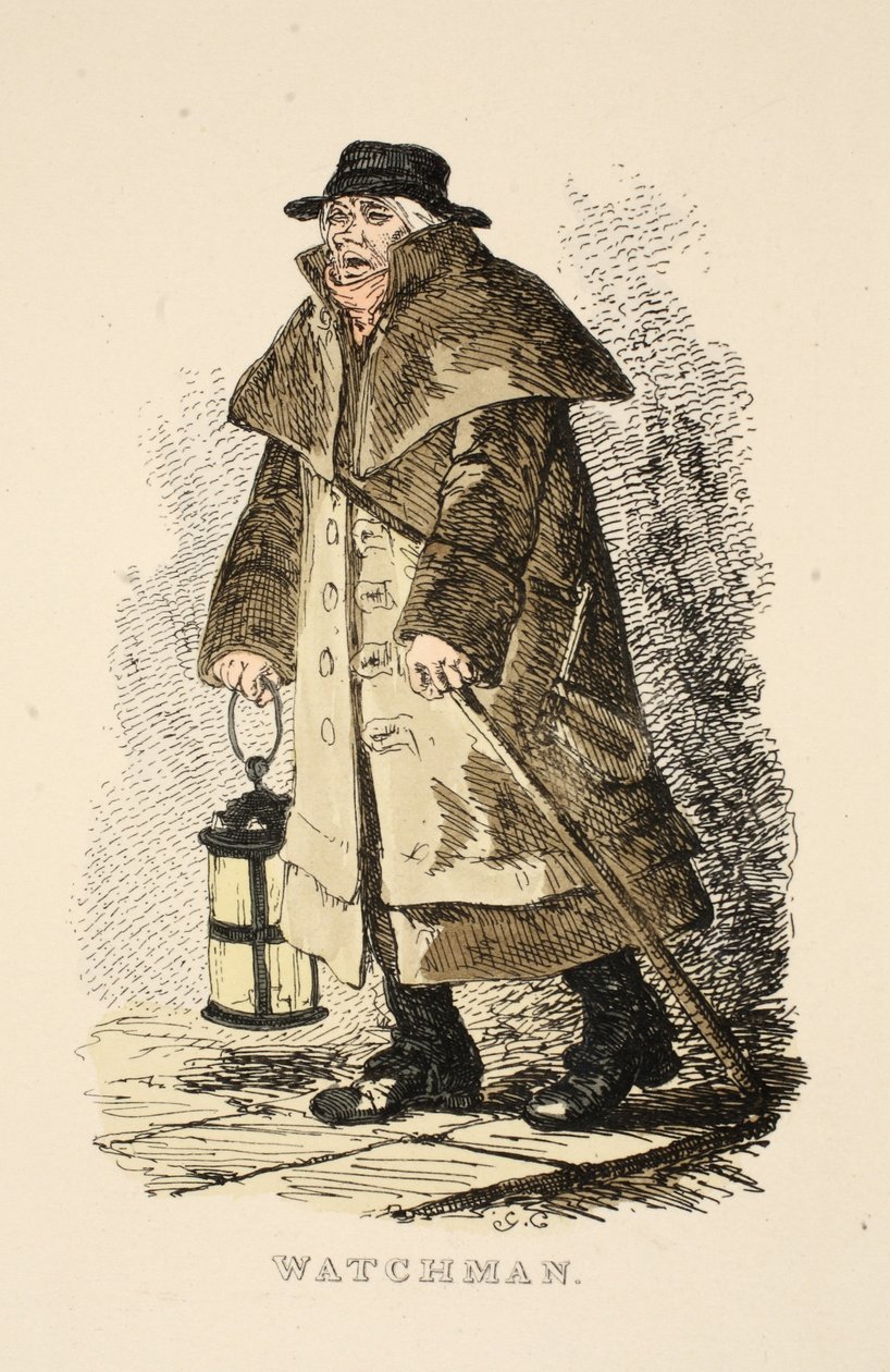 حارس من مجلة The Gentlemans Pocket ، الحانة. 1827 (نقش يدوي) بواسطة جورج كروكشانك