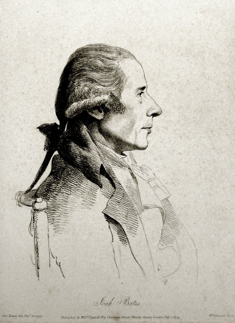 جواه بيتس ، نقشها ويليام دانييل (1769-1837) ، 1809 (حفر ناعم) بواسطة جورج دانس