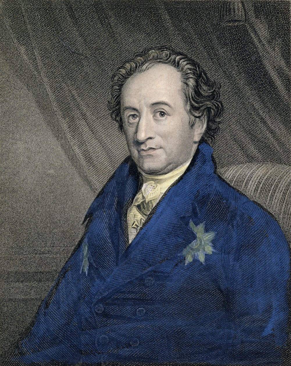 صورة لجوهان فولفجانج فون جوته (1749-1832) منقوشة بواسطة حانة جيمس بوسيل وايت (1798-1884). بقلم ويليام ماكنزي بواسطة جورج داوي