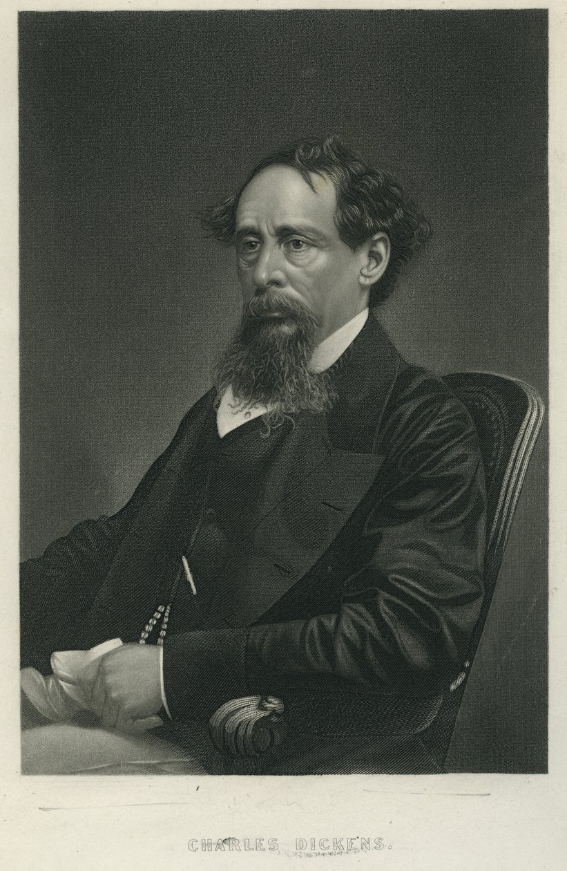 تشارلز ديكنز ، ج .1865 (mezzotint) بواسطة جورج إدوارد بيرين