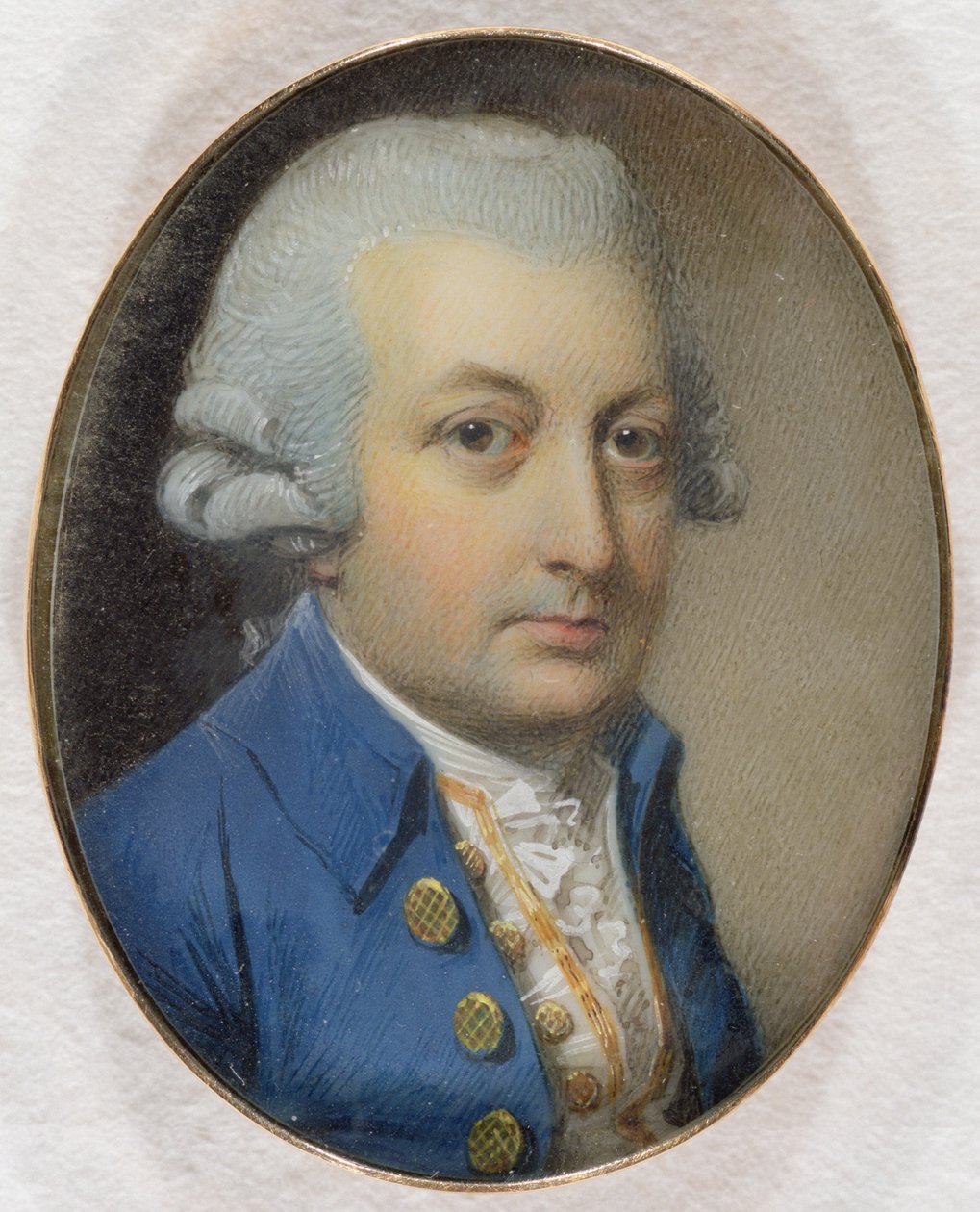 صورة رجل ، 1787 (مرحاض وغواش على العاج) بواسطة جورج انجلهارت