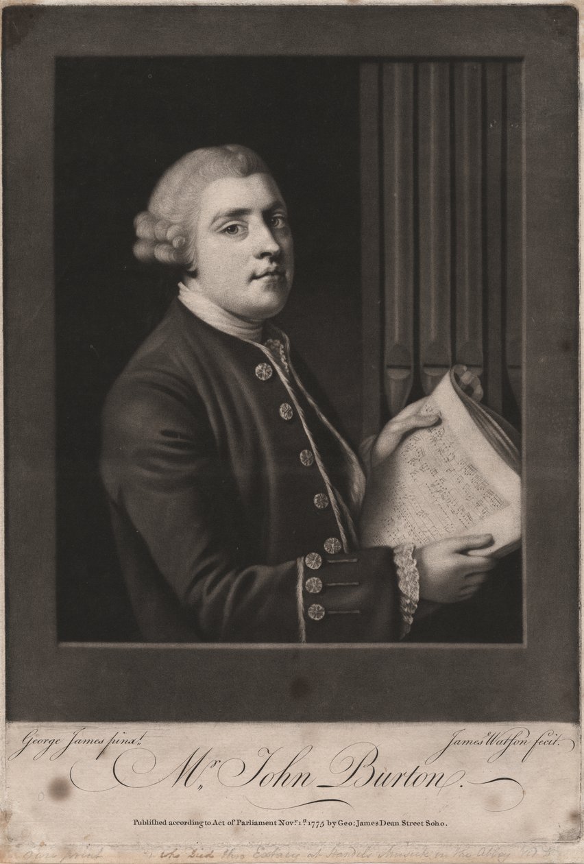 السيد جون بورتون ، منقوش بواسطة جيمس واتسون (c.1740-90) ، 1775 (mezzotint) بواسطة جورج جيمس