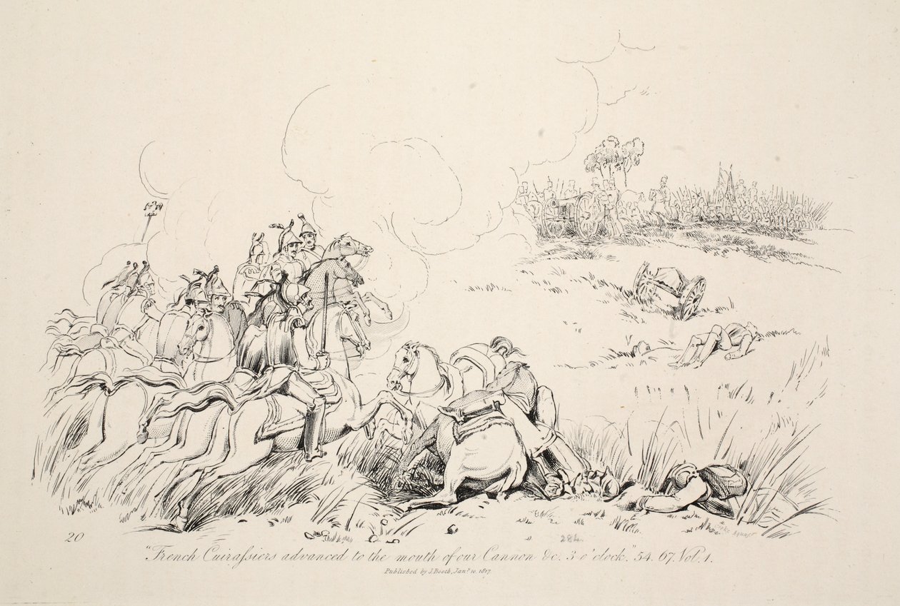 تقدم الفرنسي Carfusiers إلى فم مدفعنا ، حانة. بوث ، 1816 بواسطة جورج جونز