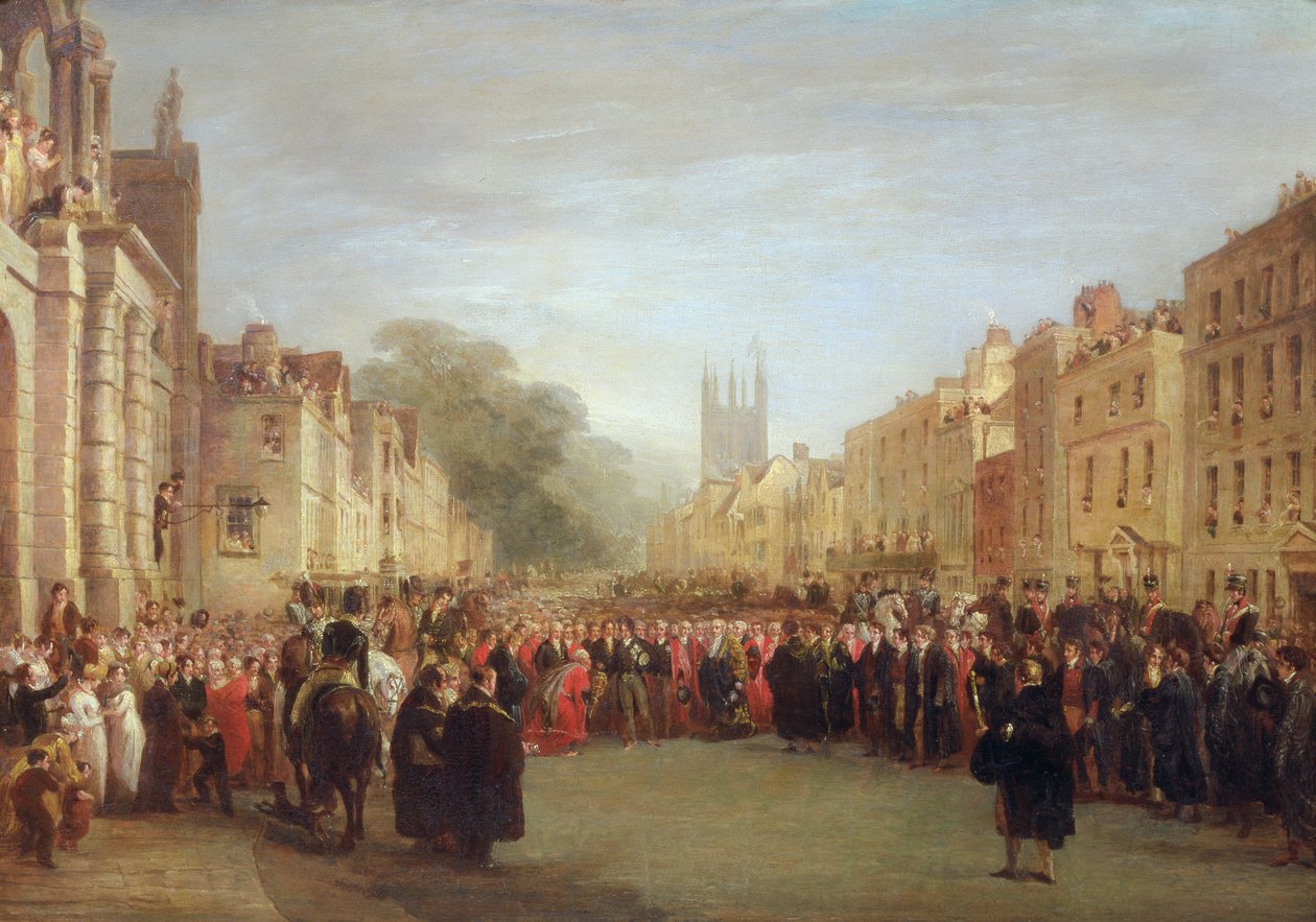 زيارة الأمير ريجنت إلى أكسفورد ، 1814 بواسطة جورج جونز