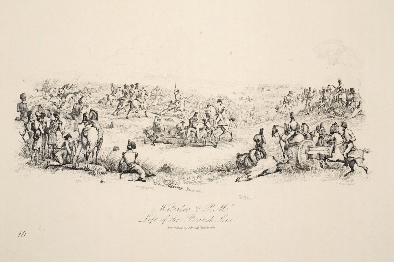 واترلو ، 2 مساءً ، على يسار الخط البريطاني ، حانة. بوث ، 1816 بواسطة جورج جونز