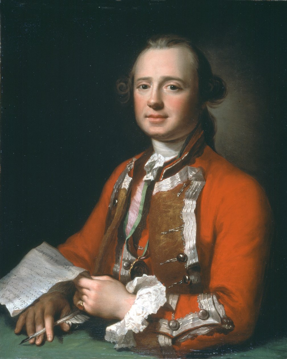 المقدم جيمس أدولفوس أووتون (1720-1780) الفوج 37 من القدم ، حوالي 1753 بواسطة جورج نابتون