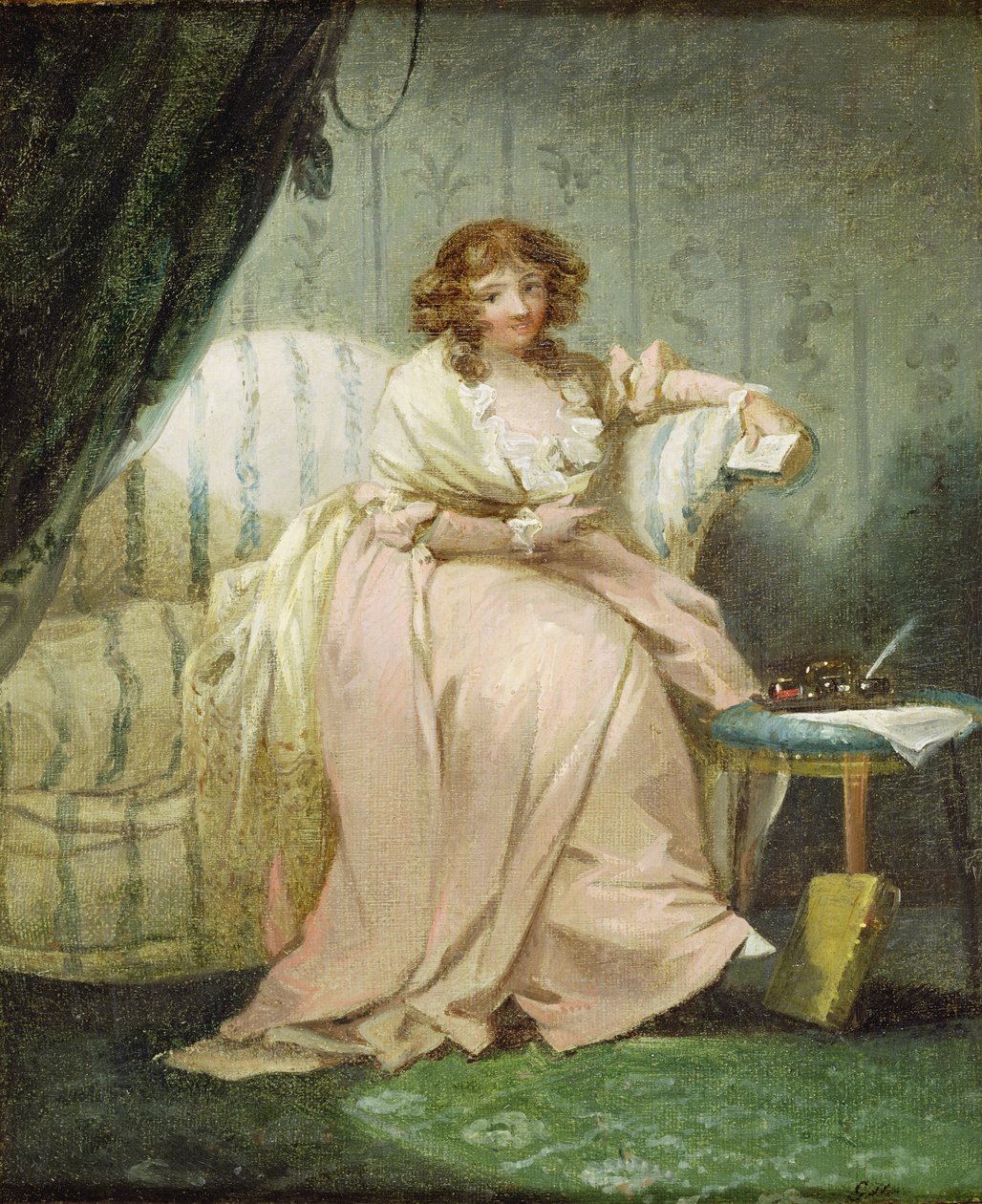 امرأة تدعى آن ، زوجة الفنانة ، c.1790-1800 بواسطة جورج مورلاند