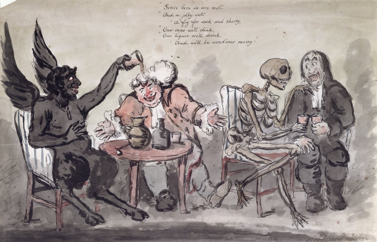 الطبيب وأصدقائه ، نقش عليه إسحاق كروكشانك (c.1756-c.1811) c.1798 بواسطة جورج موتارد وودوارد