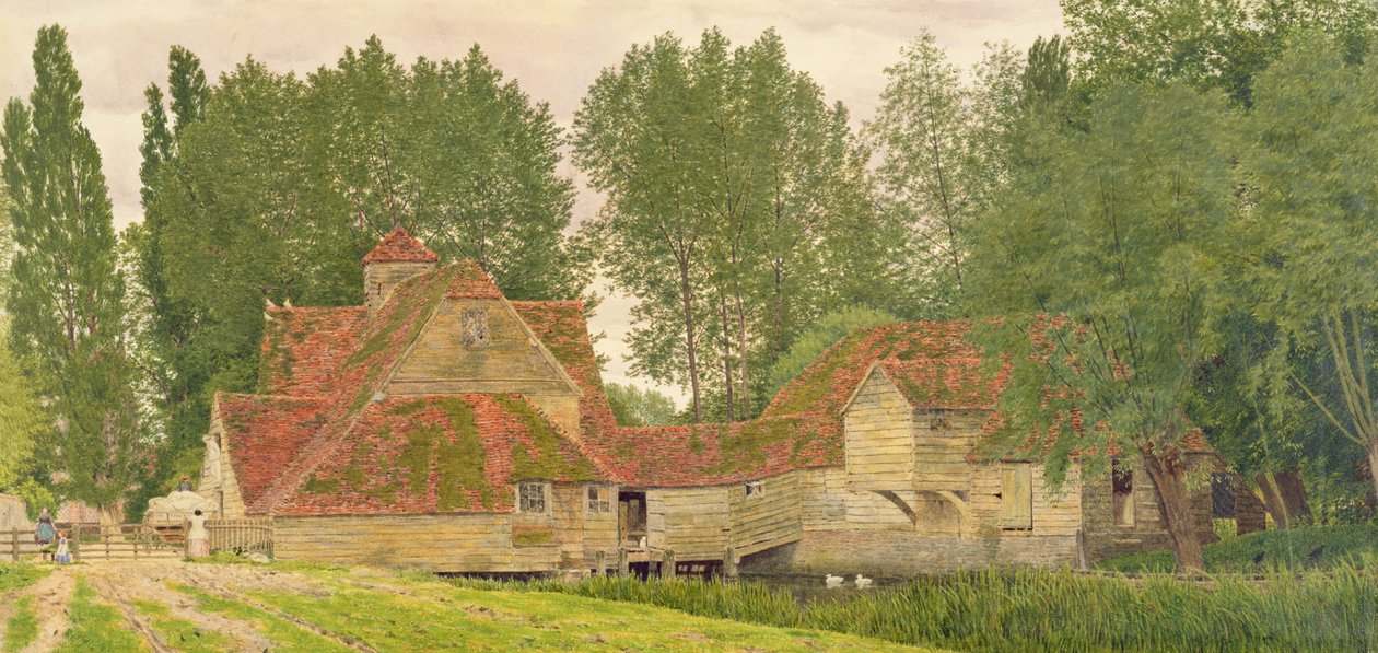مطحنة على نهر التايمز في Mapledurham ، 1860 بواسطة جورج برايس بويس