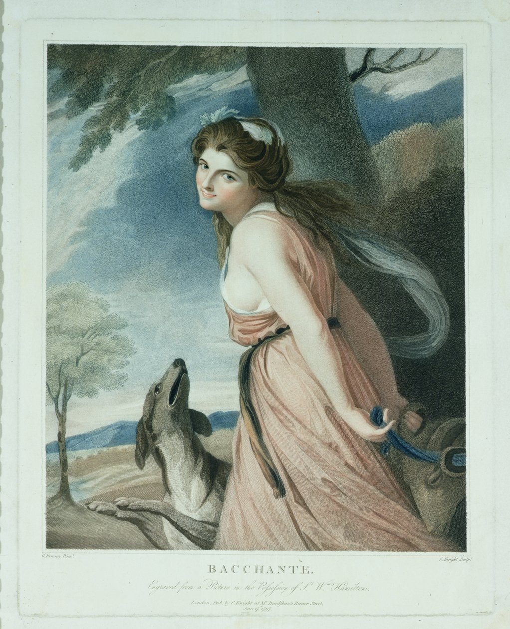 Bacchante ، محفورة وحانة. بواسطة Charles Knight (1743-c.1826) ، 1797 (نقش الخطورة) بواسطة جورج رومني