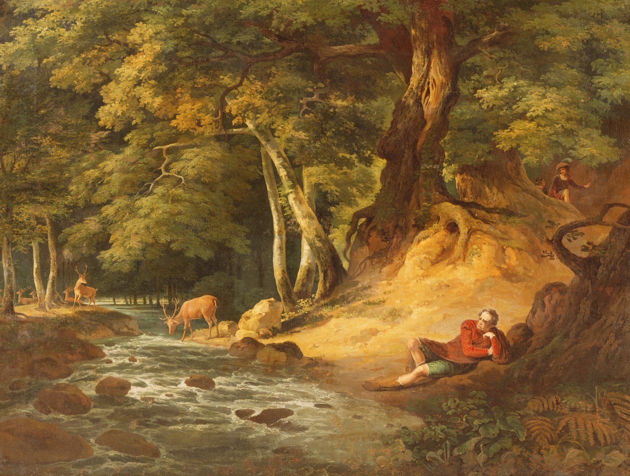 جاك والأيل الجريح ، 1790 بواسطة جورج رومني