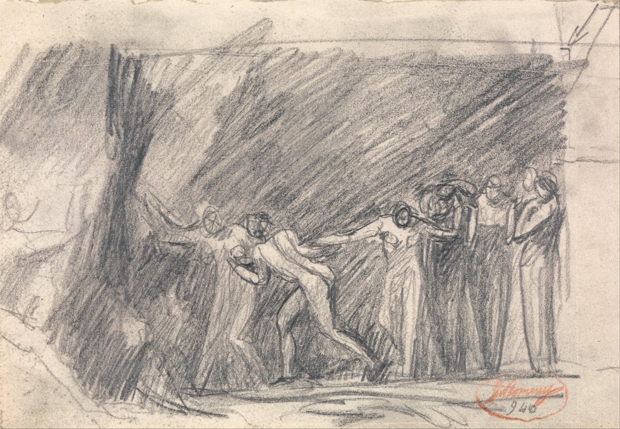 MacBeth at Witches Cave - الزيارة الثانية ، أو Canidia والشباب ، أو افتتاح الفلك بواسطة جورج رومني