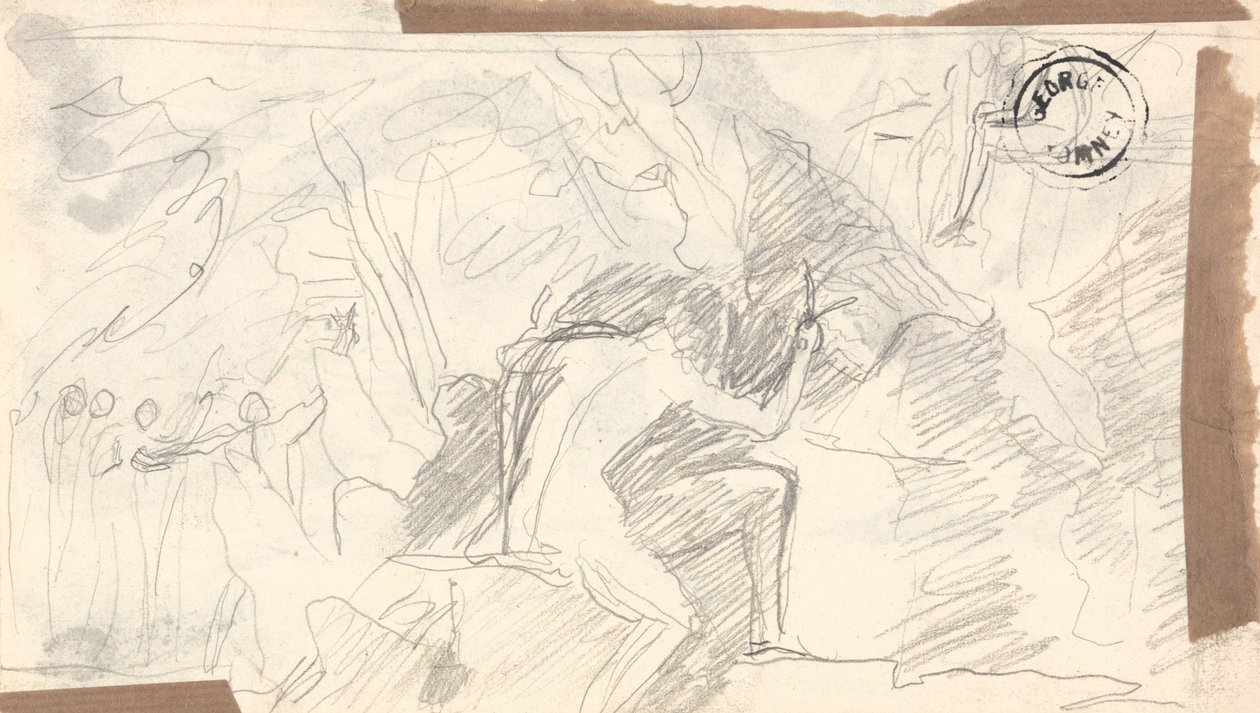 رسم طفيف للأشكال بواسطة جورج رومني