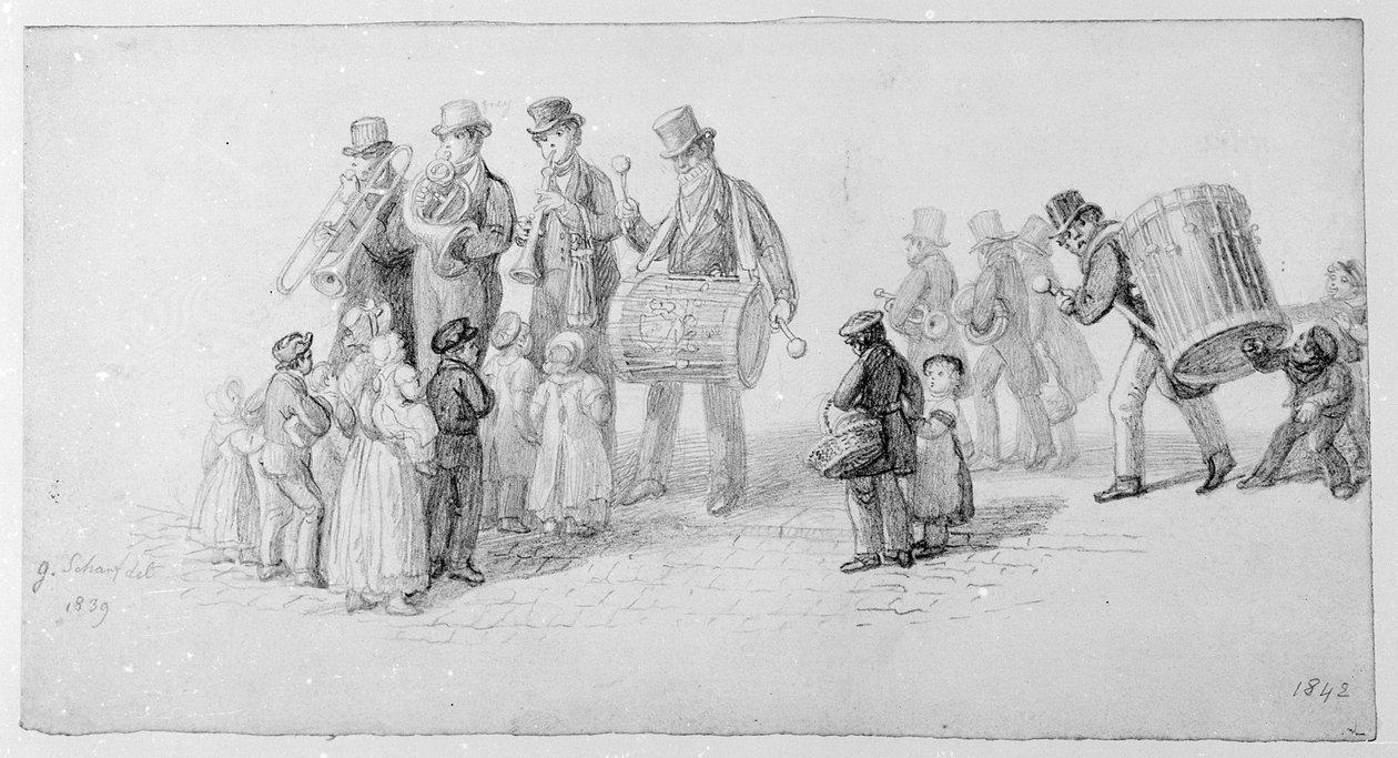لندن ستريت باند ، 1839 بواسطة جورج سنر شارب